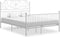vidaXL - Bedframe - metaal - wit - 160x200 - cm