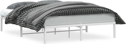 vidaXL - Bedframe - metaal - wit - 160x200 - cm