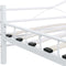 vidaXL - Bedframe - metaal - wit - 160x200 - cm