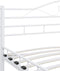 vidaXL - Bedframe - metaal - wit - 160x200 - cm