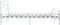 vidaXL - Bedframe - metaal - wit - 160x200 - cm