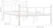 vidaXL - Bedframe - metaal - wit - 160x200 - cm