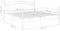 vidaXL - Bedframe - metaal - wit - 160x200 - cm