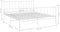 vidaXL - Bedframe - metaal - wit - 160x200 - cm