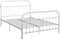 vidaXL - Bedframe - metaal - wit - 160x200 - cm