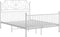 vidaXL - Bedframe - metaal - wit - 160x200 - cm