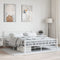 vidaXL - Bedframe - metaal - wit - 160x200 - cm