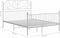 vidaXL - Bedframe - metaal - wit - 160x200 - cm