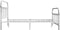 vidaXL - Bedframe - metaal - wit - 160x200 - cm