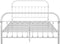 vidaXL - Bedframe - metaal - wit - 160x200 - cm