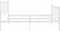 vidaXL - Bedframe - metaal - wit - 160x200 - cm
