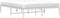 vidaXL - Bedframe - metaal - wit - 160x200 - cm