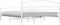 vidaXL - Bedframe - metaal - wit - 160x200 - cm