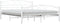 vidaXL - Bedframe - metaal - wit - 160x200 - cm
