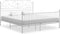 vidaXL - Bedframe - metaal - wit - 180x200 - cm