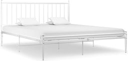 vidaXL - Bedframe - metaal - wit - 180x200 - cm