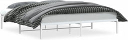 vidaXL - Bedframe - metaal - wit - 180x200 - cm