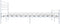 vidaXL - Bedframe - metaal - wit - 180x200 - cm