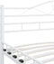 vidaXL - Bedframe - metaal - wit - 180x200 - cm