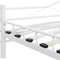vidaXL - Bedframe - metaal - wit - 180x200 - cm