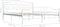 vidaXL - Bedframe - metaal - wit - 180x200 - cm