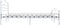 vidaXL - Bedframe - metaal - wit - 180x200 - cm
