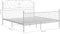 vidaXL - Bedframe - metaal - wit - 180x200 - cm