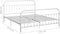 vidaXL - Bedframe - metaal - wit - 180x200 - cm