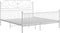 vidaXL - Bedframe - metaal - wit - 180x200 - cm