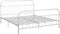 vidaXL - Bedframe - metaal - wit - 180x200 - cm
