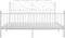 vidaXL - Bedframe - metaal - wit - 180x200 - cm