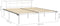 vidaXL - Bedframe - metaal - wit - 180x200 - cm