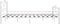 vidaXL - Bedframe - metaal - wit - 180x200 - cm