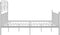 vidaXL - Bedframe - metaal - wit - 180x200 - cm