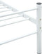 vidaXL - Bedframe - metaal - wit - 180x200 - cm