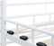 vidaXL - Bedframe - metaal - wit - 180x200 - cm