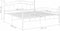 vidaXL - Bedframe - metaal - wit - 180x200 - cm