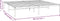 vidaXL - Bedframe - metaal - wit - 183x213 - cm