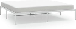 vidaXL - Bedframe - metaal - wit - 193x203 - cm