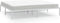 vidaXL - Bedframe - metaal - wit - 193x203 - cm