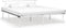vidaXL - Bedframe - metaal - wit - 200x200 - cm