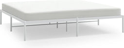 vidaXL - Bedframe - metaal - wit - 200x200 - cm