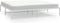 vidaXL - Bedframe - metaal - wit - 200x200 - cm