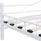 vidaXL - Bedframe - metaal - wit - 200x200 - cm