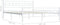 vidaXL - Bedframe - metaal - wit - 200x200 - cm