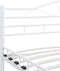 vidaXL - Bedframe - metaal - wit - 200x200 - cm