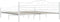 vidaXL - Bedframe - metaal - wit - 200x200 - cm