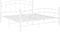 vidaXL - Bedframe - metaal - wit - 200x200 - cm