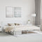 vidaXL - Bedframe - metaal - wit - 200x200 - cm