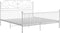 vidaXL - Bedframe - metaal - wit - 200x200 - cm